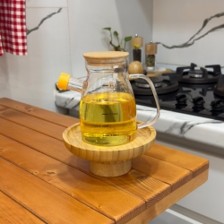 شیرینی خوری گرد پایه دار بامبو