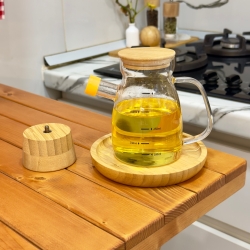 شیرینی خوری گرد پایه دار بامبو